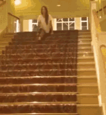 entrance stairs slide girl