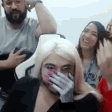 Nicky Mitrava Shocked GIF - Nicky Mitrava Shocked Covering GIFs