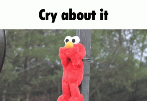 Cry About It Meme Go Cry About It GIF - Cry About It Meme Go Cry About It Elmo Dies GIFs