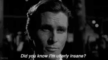 Utterly Insane GIF - Patrick Bateman Insane Psycho GIFs
