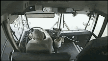 When The Bus Drivers Forgets To Wear His Seatbelt GIF - Bus Driver Falls From Seat Buckle Up Seat Belt GIFs