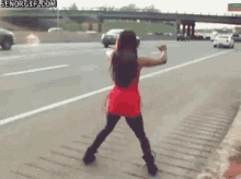 girl dancing weird dance