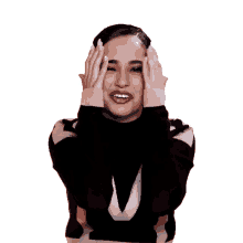 becky g laughing covering face happy fun