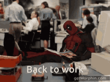 Deadpool Work GIF - Deadpool Work Computer GIFs