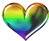Heart Rainbow Heart Sticker - Heart Rainbow Heart Rainbow Heart Of Love Stickers