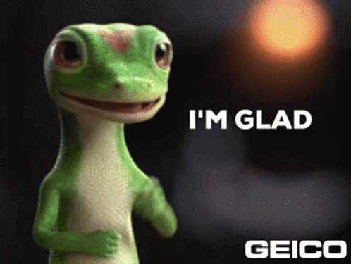 Glad To Hear It,Happy To Hear It,Glad To Hear,Happy To Hear,geico,gecko,gif...