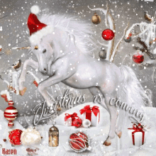 Christmas Is Coming Unicorn GIF - Christmas Is Coming Unicorn Christmas GIFs