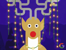 Reindeer Deer In Lights GIF - Reindeer Deer In Lights Decorations GIFs