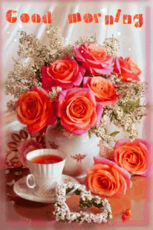 Good Morning Flowers GIF - Good Morning Flowers Roses GIFs
