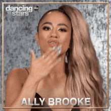 Dwts Ally Brooke GIF - Dwts Ally Brooke Blow Kiss GIFs