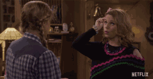 One Moment Please Andrea Barber GIF - One Moment Please Andrea Barber Kimmy Gibbler GIFs