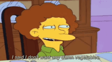 Me On A Diet GIF - The Simpsons I Dont Want Any Damn Vegetables Vegetables GIFs