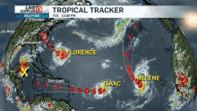 hurricane florence isaac helene tropical tracker storm