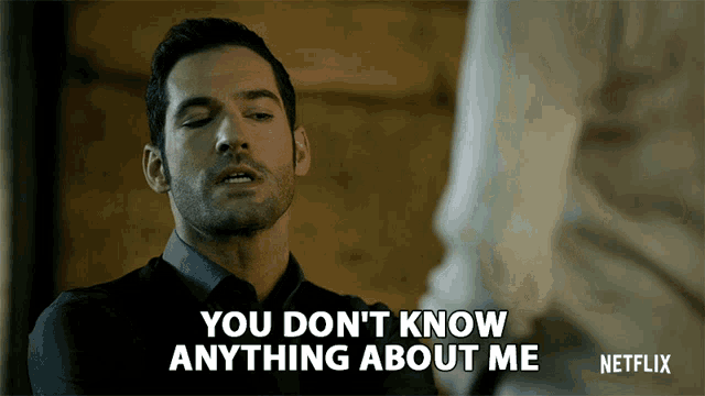 You Dont Know Anything About Me Tom Ellis Gif You Dont Know Anything About Me Tom Ellis