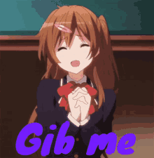 Anime Girl Gib Me Anime Gib Me GIF - Anime Girl Gib Me Anime Gib Me Gib Me GIFs
