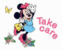 Take Care Minnie Mouse GIF - Take Care Minnie Mouse Butterfly GIFs