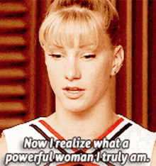 Glee Brittany Pierce GIF - Glee Brittany Pierce Now I Realize What A Powerful Woman I Truly Am GIFs