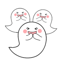 Cute Ghost Sticker - Cute Ghost Excited Stickers