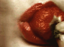 Strawberry Eating GIF - Strawberry Eating Lips GIFs