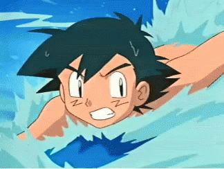 Ash Swimming GIF - Ash Swimming Pokemon - Discover & Share GIFs.