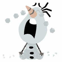 crying snowman sad snow ice cubes