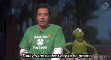 kermit jimmy fallon st patricks day easiest day to be green green