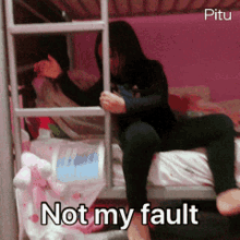 My Sister Not My Fault GIF - My Sister Not My Fault Eyes Closed GIFs