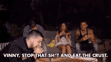 Jersey Shore Eat The Crust GIF - Jersey Shore Eat The Crust Vinny GIFs