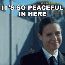Its So Peaceful In Here Vera Bennett GIF - Its So Peaceful In Here Vera Bennett Wentworth GIFs