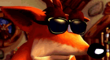 Crash Bandicoot Sunglasses GIF - Crash Bandicoot Sunglasses Confused Face GIFs