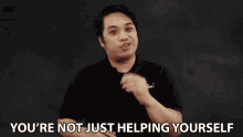 Youre Not Just Helping Yourself Assist GIF - Youre Not Just Helping Yourself Helping Yourself Help GIFs
