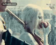 Crunch The Apple.Gif GIF - Crunch The Apple Suicide Squad Gif GIFs