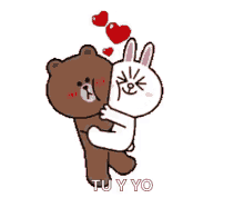 love hug bear rabbit in love love hug bear rabbit in love