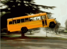 Flying Bus Be Safe GIF - Flying Bus Be Safe First Day Of School GIFs