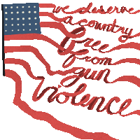We Deserve A Country Free From Gun Violence Gun Reform Sticker - We Deserve A Country Free From Gun Violence Gun Reform Nra Stickers