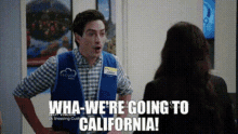 Superstore Jonah Simms GIF - Superstore Jonah Simms Wha Were Going To California GIFs