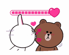 brown and cony kisses lots of love in love i love you