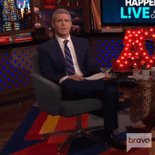Shrug Andy Cohen GIF - Shrug Andy Cohen Watch What Happens Live GIFs