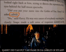 dumbledore goblet of fire harry potter lol calmly dumbledore goblet of fire harry potter lol calmly