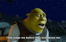 Shrek They Judge Me Before They Even Know Me GIF - Shrek They Judge Me Before They Even Know Me GIFs