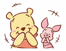 giggle happy laugh winnie the pooh piglet