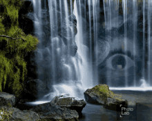waterfalls creepy eyes nature