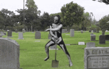 skelton skeletor dance cemetery