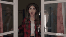 Gasp Lily Collins GIF - Gasp Lily Collins Emily Cooper GIFs