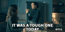 it was a tough one today kate siegel theodora crain haunting of hill house difficult day