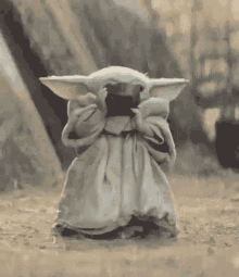 Baby Yoda Soup Bloody Hell GIF - Baby Yoda Soup Bloody Hell Star Wars GIFs