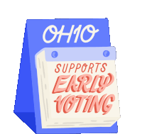 Ohio Voters Support Early Voting Voting Rights Sticker - Ohio Voters Support Early Voting Voting Voting Rights Stickers