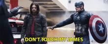 Dont Touch My James Captain America GIF - Dont Touch My James James Captain America GIFs
