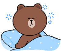 Brown Bear Sleepy Sticker - Brown Bear Sleepy Just Woke Up Stickers