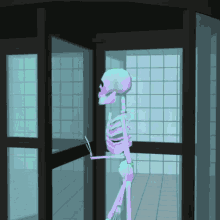 Skeleton Revolving Doors GIF - Skeleton Revolving Doors Spin GIFs
